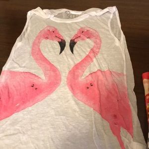 White flamingo chaser tank